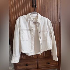 Madewell White Crop Jacket
